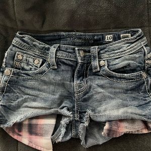 Girls size 10 miss me shorts